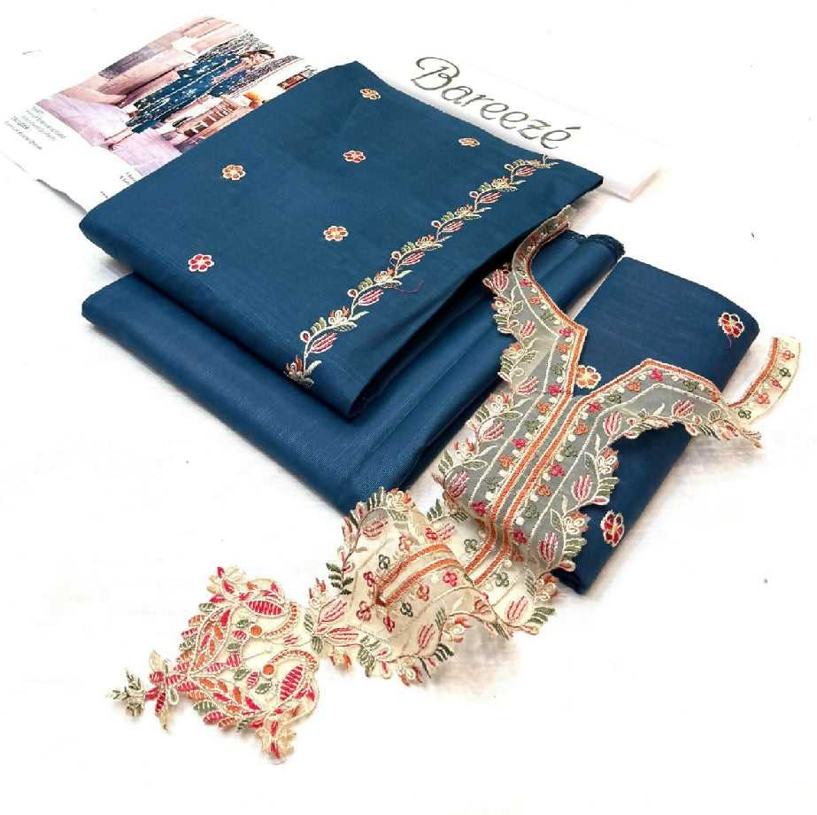 Bareeza 100% pure 2pc embroidered khaddar fency stuff