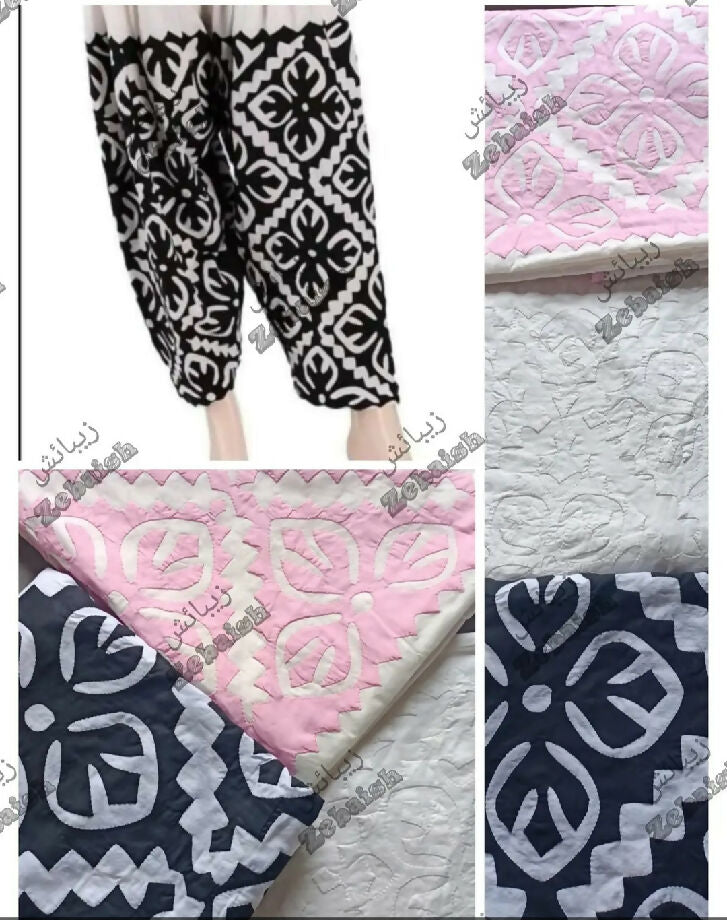 Applique handwork Shalwar