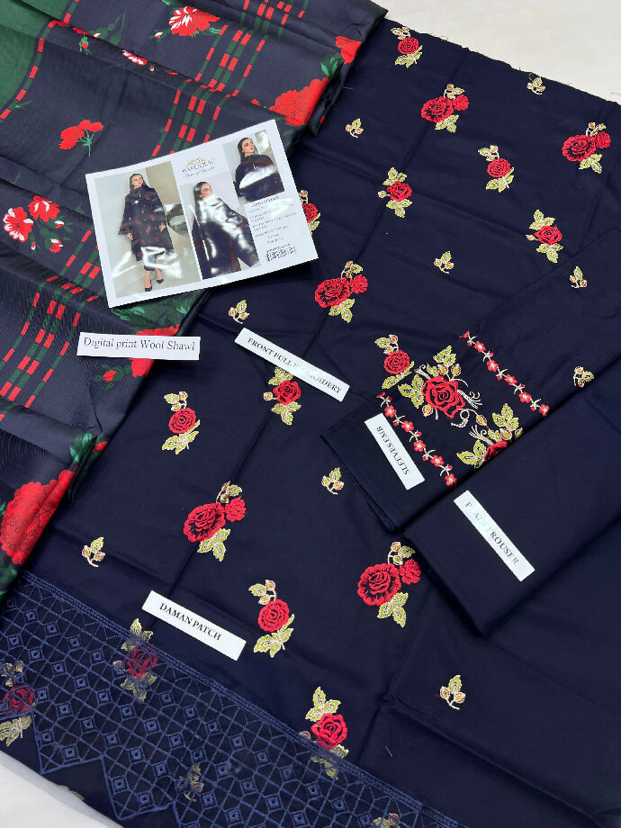 Baroque dhanak dress