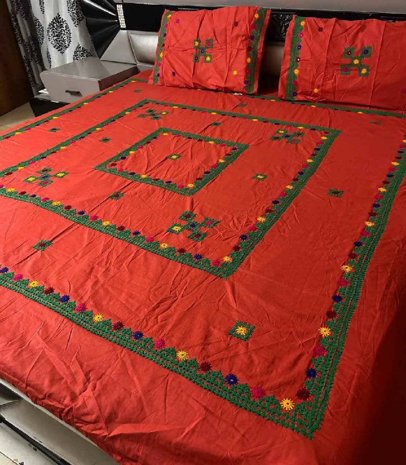 Sindhi hurmucho tanka bedsheets