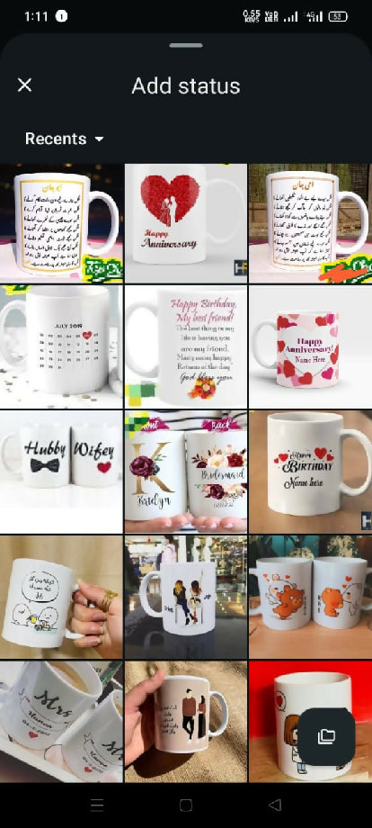 Custom printed mugs
