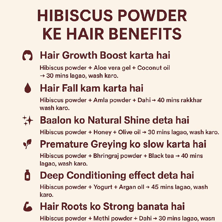 Hibiscus powder for hair care