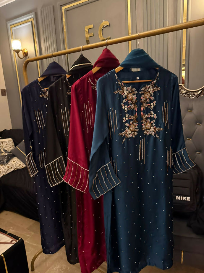 Beautiful Sheesha Silk Heavy Handwork Suit