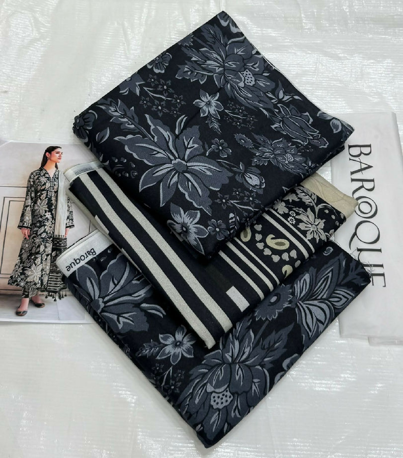 Unstitched PURE KARANDI Three Piece