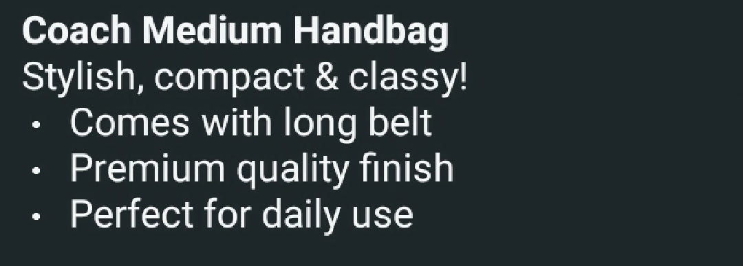 COACH MEDIUM HAND BAGS