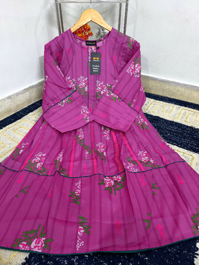ORIGNAL KHAADI NEW PRINTS STITCHED FROCK*