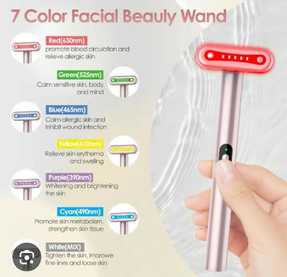 Fxtiaa 7 in 1 LED Beauty wand for face/body/neck/ hand