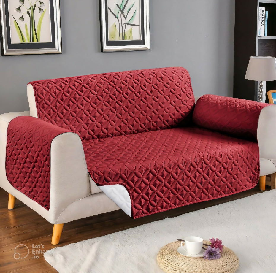 ❇ *ULTRASONIC MICROFIBER SOFA COVER* ✅ Fabric: MICRO (Consists of three Layers. 1st layer is of microfiber, 2nd layer is of polyester and 3rd layer is non-woven) ✅ Color: ✔ Skin ✔ Maroon ✔ Dark Brown ✔ Grey ✔ Copper ✔ Green ✔ Blue ✔ Black ? All siz