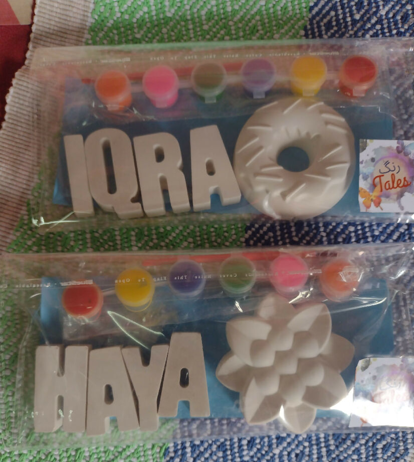 Customize name +ceramic toy+paints