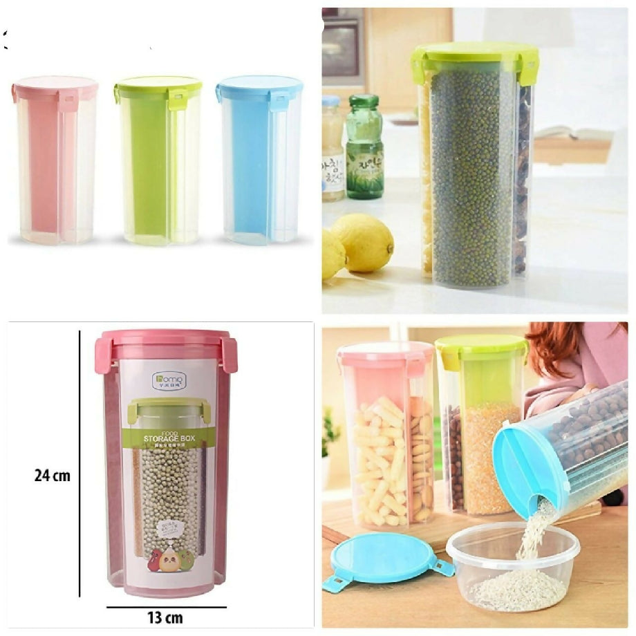 Marshal Storage Jar 3 Portion Airtight Storage Jar snacks jar Dry Fruits Jar*