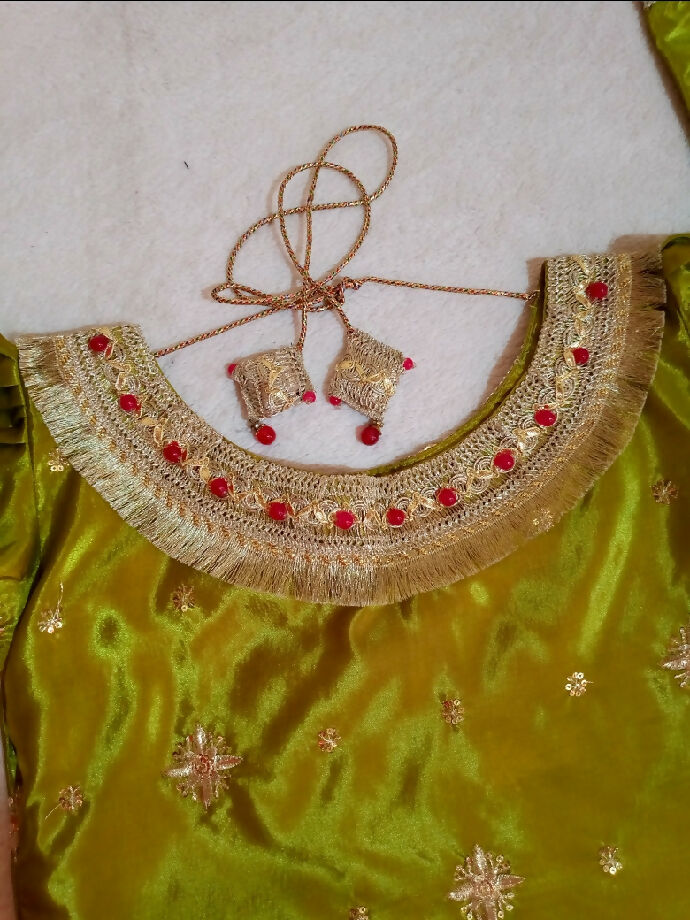 Kathan Silk Shirt with Net Sharara & Pink Net Dupatta – Mirsab Collection