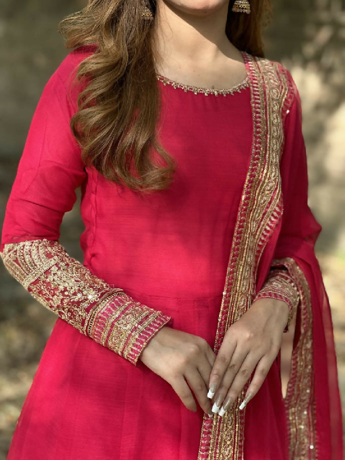 Chiffon Embroidered Maxi