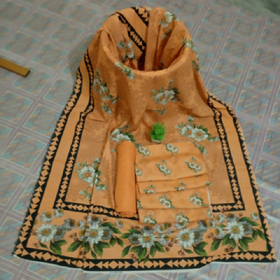 Clay Brown Grace – 3-Piece Khaddar Suit