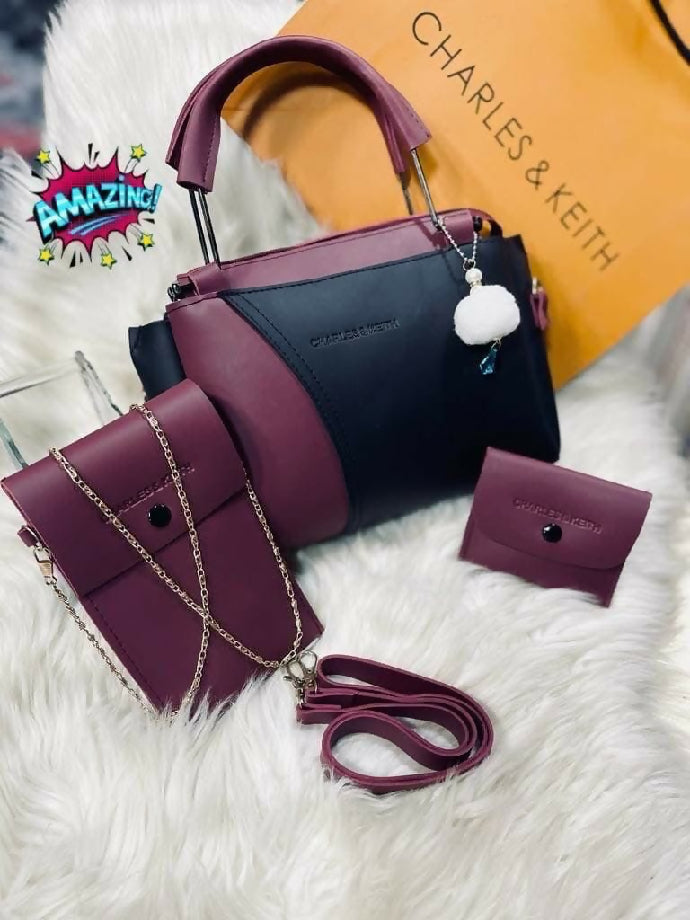 High quality 3Piece Set Mobile Walletwith Long Chain shoulder bags