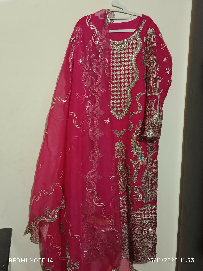 Pink long fancy dress