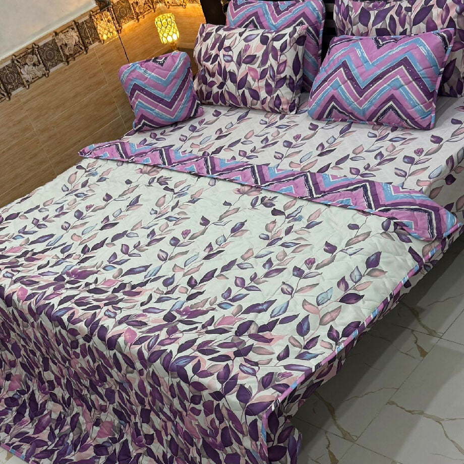 7pc printed comforter set bedsheets