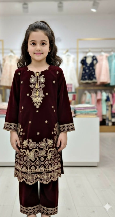 Kids Velvet Collection – Stylish & Comfortable Velvet Outfits for & Girls (Stitched)
