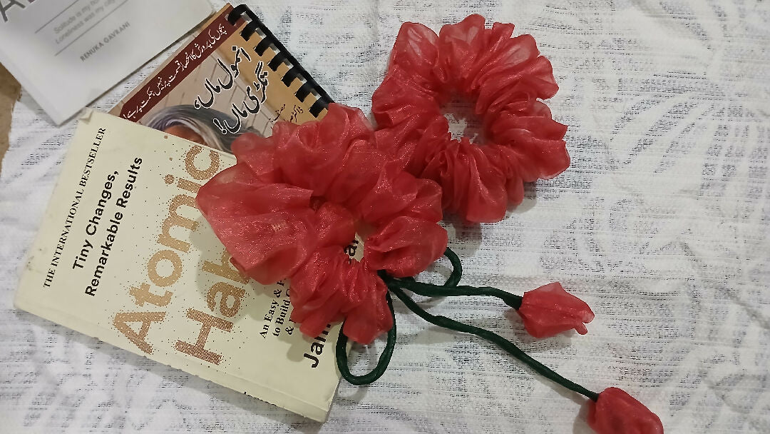 Stylish and trendy Organza scrunchies, korean style hair scrunchies