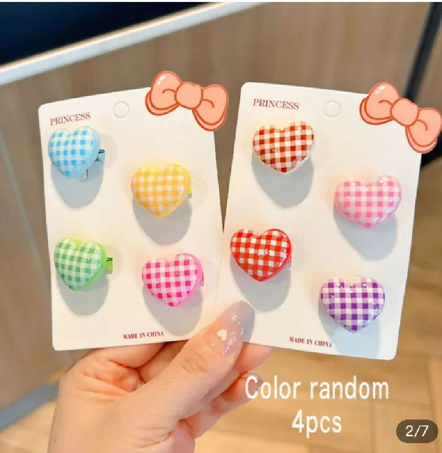 4PCS/set cute Flower Bow hair clips r baby girl