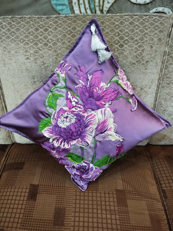 Embroided Silk Cushion Cover (2 pc)